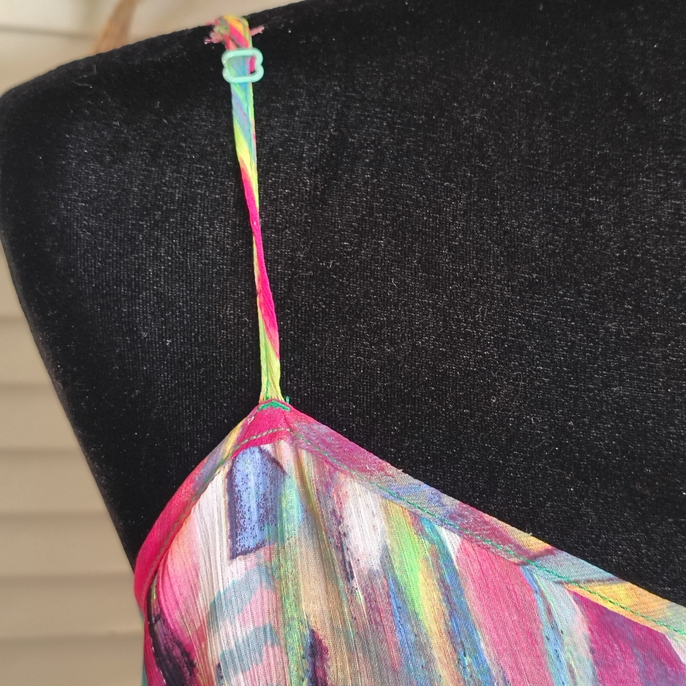 Jack BB Dakota Multicolor Abstract Print Sleeveless Maxi Dress Size 6 –Like New - Picture 7 of 13
